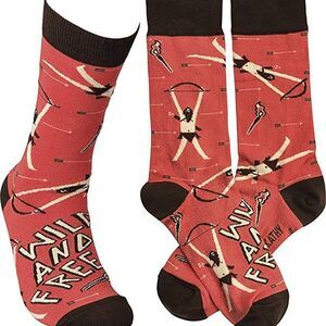 Cave Man - Funny - Humor Socks - New
